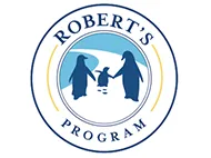 roberts program logo with three penguins
